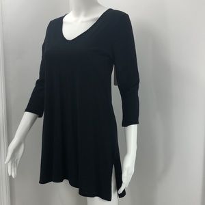 NWT Organic Cotton INDIGENOUS black tunic top XS